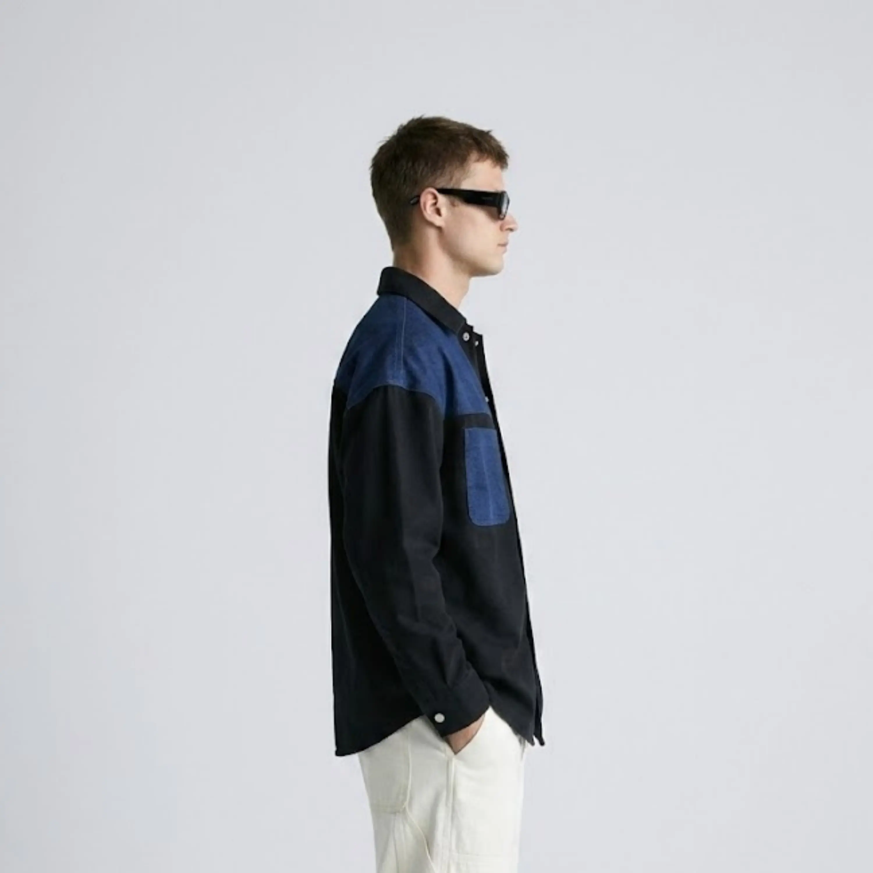 Carbon Dual-Tone Denim Shirt — alternate view